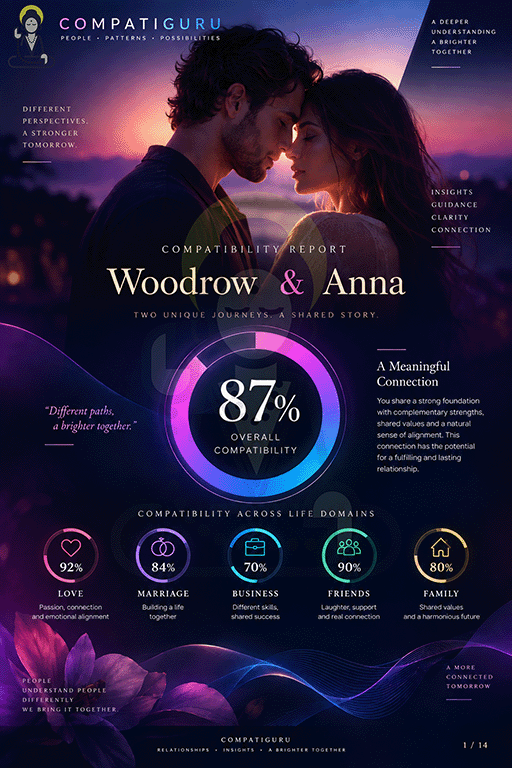 Woodrow and Anna Compatiguru compatibility report